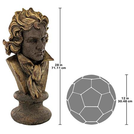 Design Toscano Ludwig van Beethoven Sculptural Composer Bust DS194443